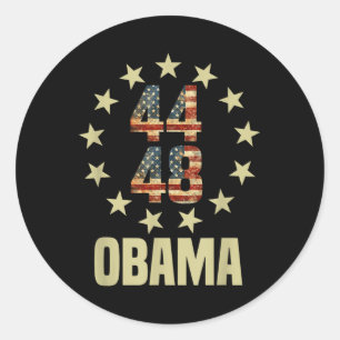 Obama 44-48 Lets Fix This 2028 Vintage Retro Classic Round Sticker