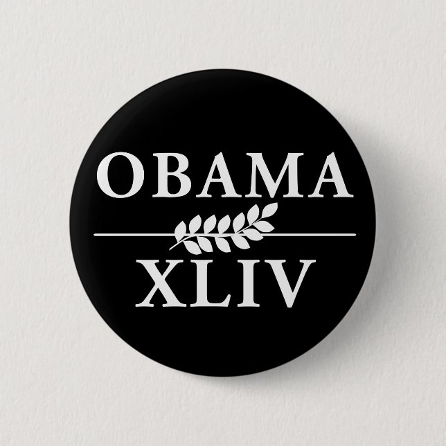 Obama 44 6 cm round badge (Front)