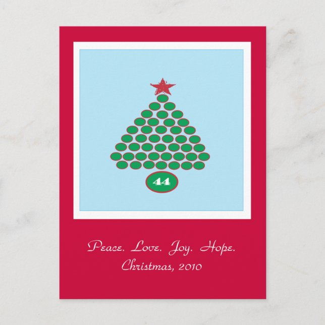 Obama 44 Christmas Postcard (Front)