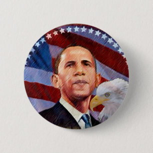 Obama,45th President of The United States_ 6 Cm Round Badge