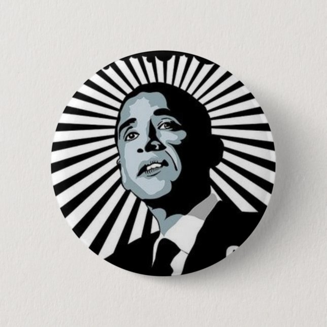 obama 5 6 cm round badge (Front)