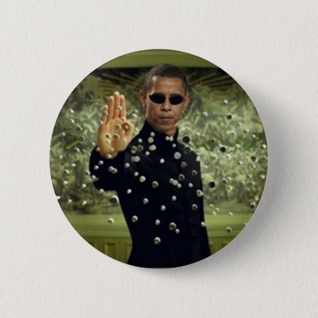 Obama 6 Cm Round Badge (Front)
