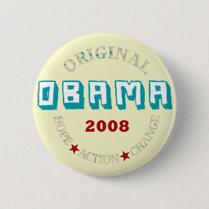 OBAMA 6 CM ROUND BADGE