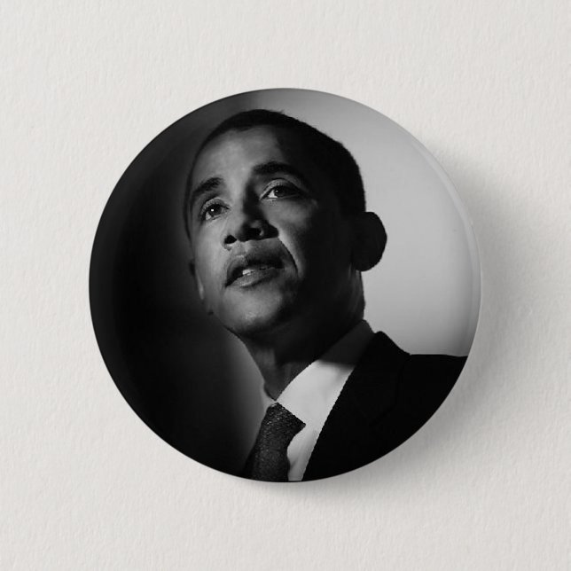 OBAMA 6 CM ROUND BADGE (Front)