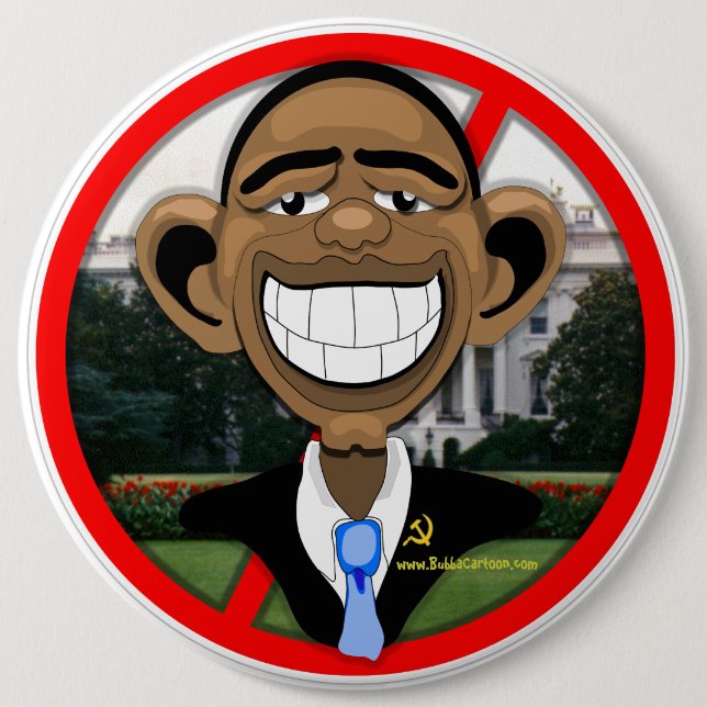 OBAMA 6 CM ROUND BADGE (Front)