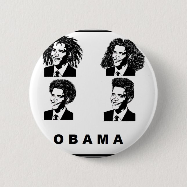 Obama 6 Cm Round Badge (Front)