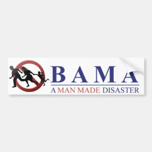 Obama - A Man Made Disaster: Amnesty Bumper Sticker