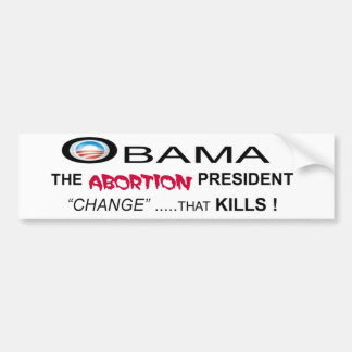 OBAMA ABORTION BUMPER STICKER