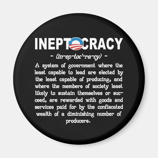 Obama Administration Ineptocracy Kitchen Magnet (Front)