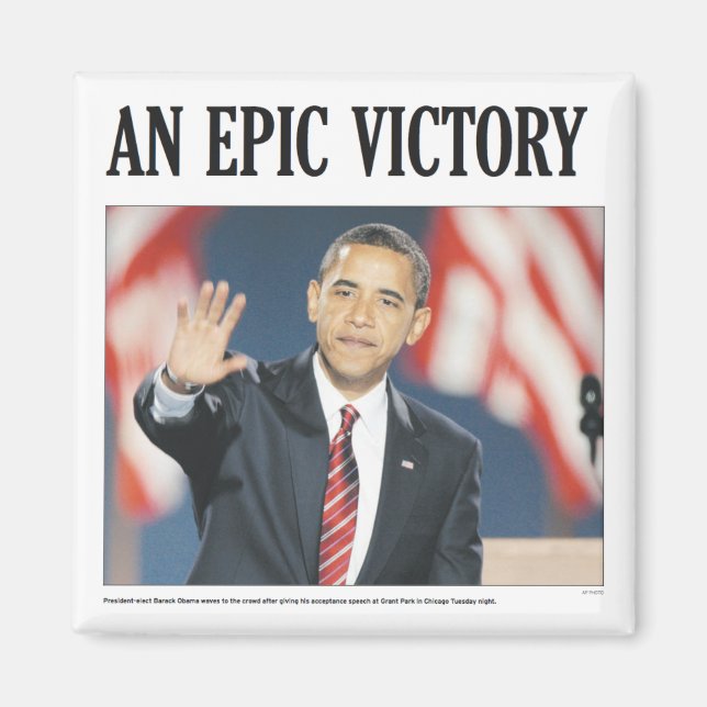 Obama: An Epic Victory Magnet (Front)
