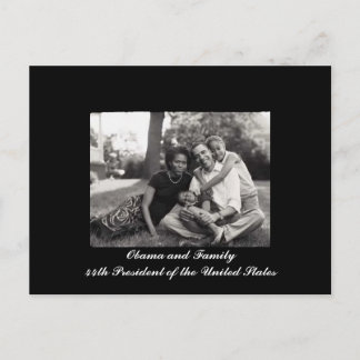 Obama and Family 44th President of the USA Postcard