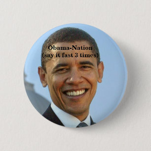 Obama-anti. 6 Cm Round Badge