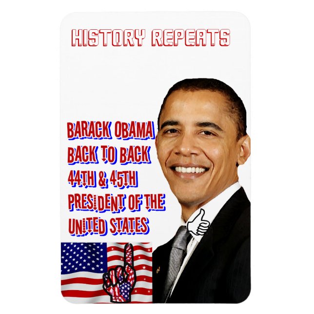 Obama,Back to Back_Premium Flexi Magnet (Vertical)