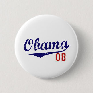 obama baseall 6 cm round badge