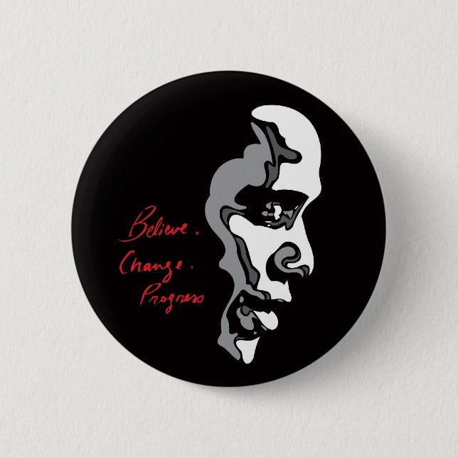 Obama: Believe Change Progress Button (Front)