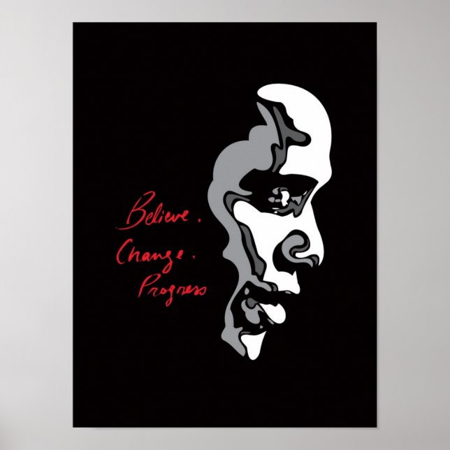 Obama: Believe Change Progress Poster (Front)