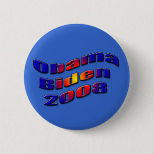 obama biden 2008 6 cm round badge