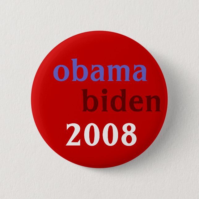 Obama Biden 2008 6 Cm Round Badge (Front)