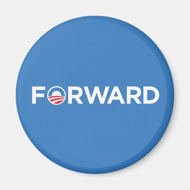 Obama Biden 2012 Forward (White on Light Blue) Magnet (Front)