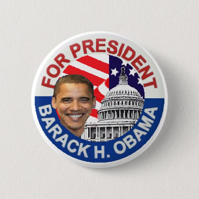 Obama Biden 6 Cm Round Badge (Front)