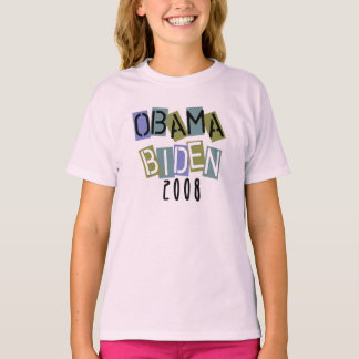 Obama Biden Block Letter Kids T-shirt