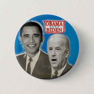 OBAMA / BIDEN Blue Button