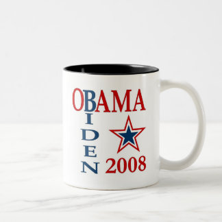 Obama Biden Cross 2008 Two-Tone Coffee Mug