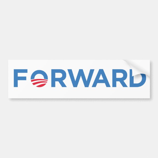 Obama / Biden Forward Light Blue Bumper Sticker (Front)
