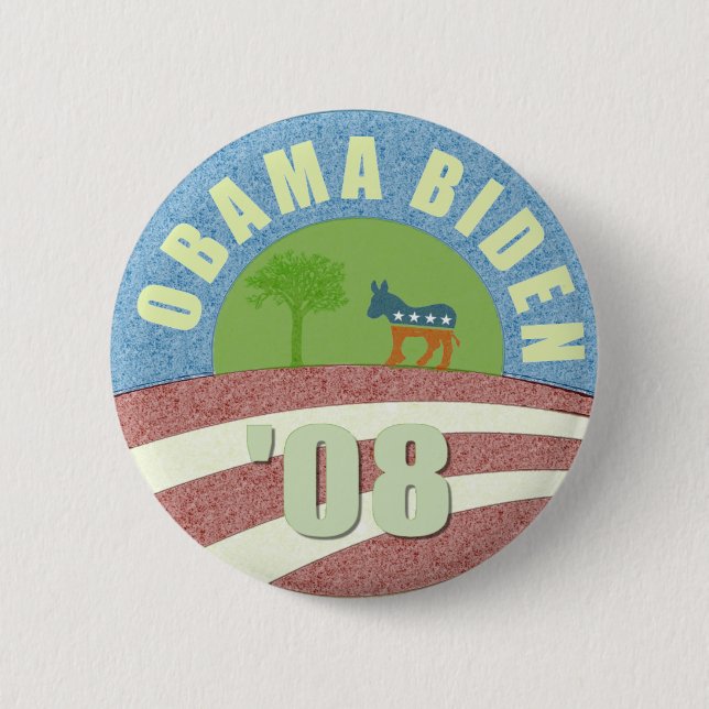 Obama Biden Go Green Button '08 (Front)