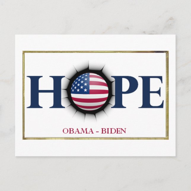 Obama Biden HOPE Postcard (Front)