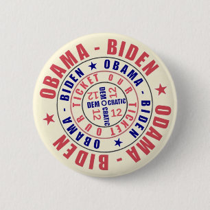 Obama Biden Our Ticket 2012 6 Cm Round Badge