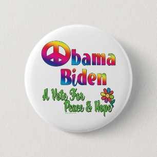 Obama Biden Peace Hope 2008 copy 6 Cm Round Badge