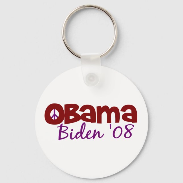 Obama Biden Peace Key Ring (Front)