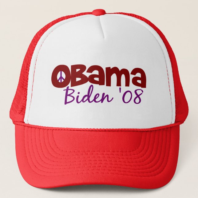Obama Biden Peace Trucker Hat (Front)