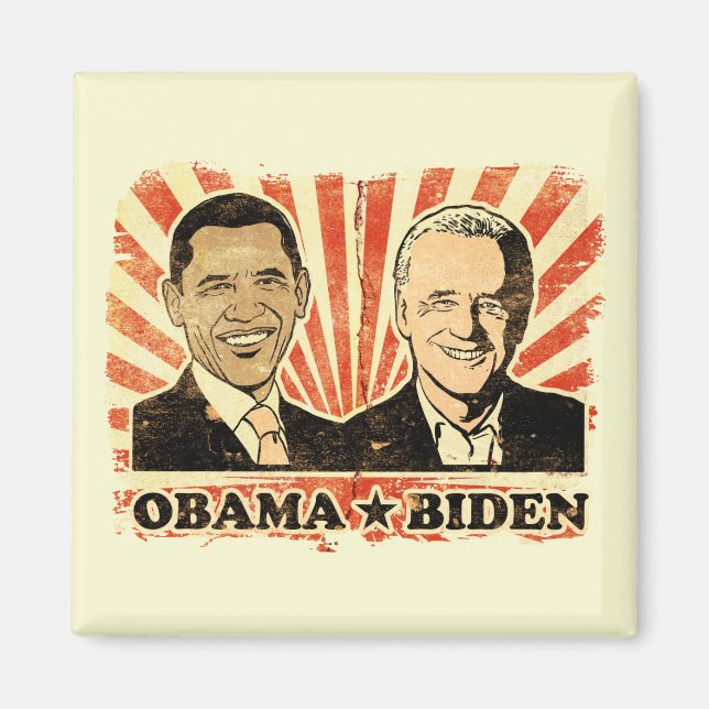 Obama Biden Portraits Magnet (Front)