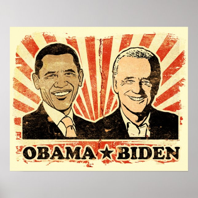Obama Biden Portraits Print (Front)