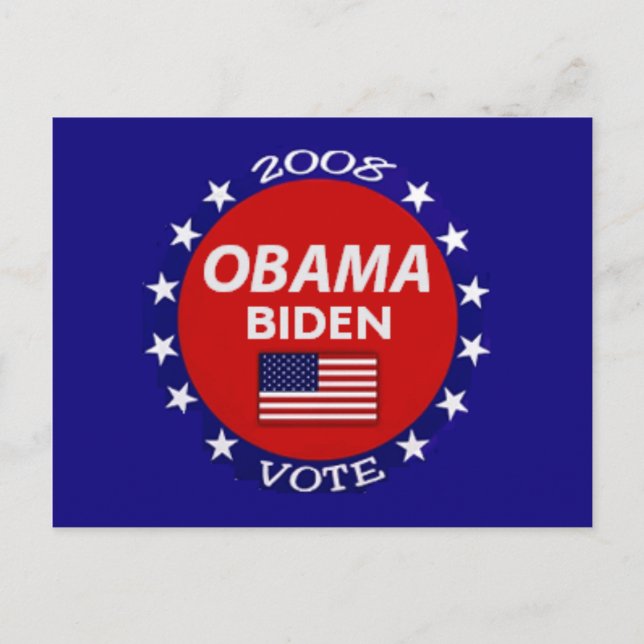 Obama Biden Vote Postcard (Front)