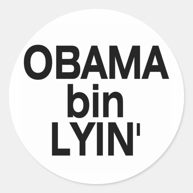 Obama bin Lyin' Classic Round Sticker (Front)
