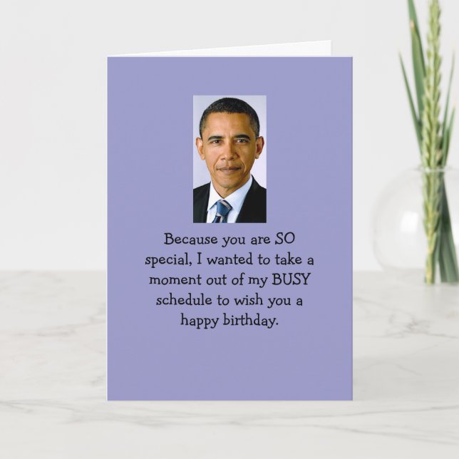 Obama birthday wishes card (Front)