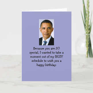 Obama birthday wishes card