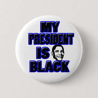 Obama Black President Button