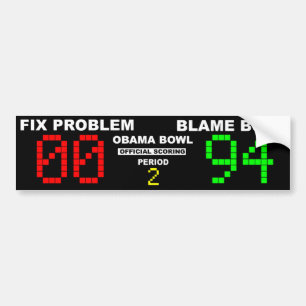 Obama Bowl - Official Scoring Bumper Sticker