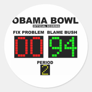Obama Bowl - Official Scoring Classic Round Sticker
