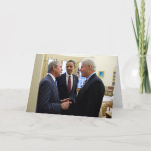 Obama Bush and Clinton Card