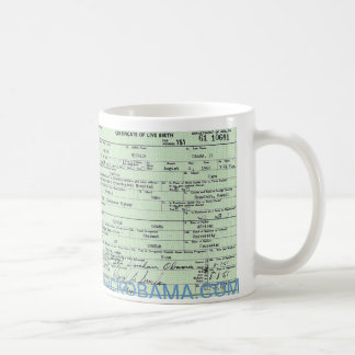 Obama Campaign Birth Certificate Mug
