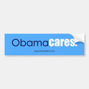 Obama cares, period. Bumper Sticker