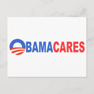 Obama cares postcard
