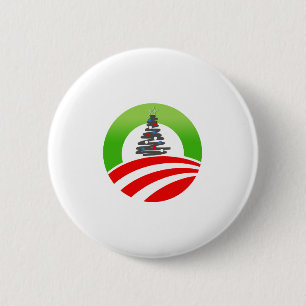 Obama Christmas 6 Cm Round Badge