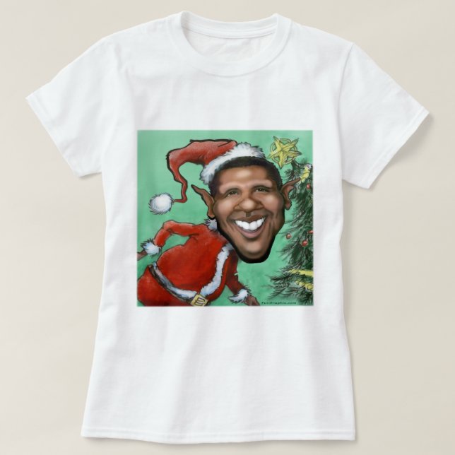 Obama Christmas T-Shirt (Design Front)