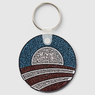 Obama Circle Key Ring